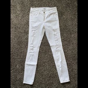 Frame jeans- white with distressing